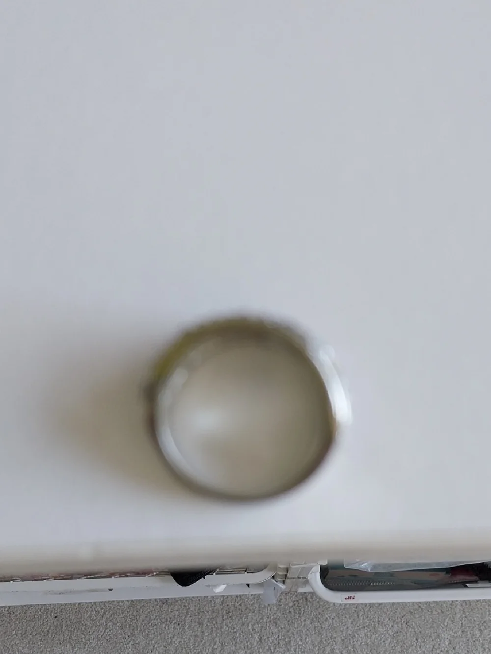 Overlapping FAUX diamond And Silver Ring...Size 6.5...New